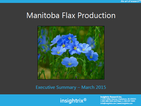 Manitoba Flax Grower Survey Executive Summary - March 17th, 2015